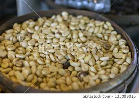Coffee beans drying in the sun. Coffee plantations at coffee farm 133099016