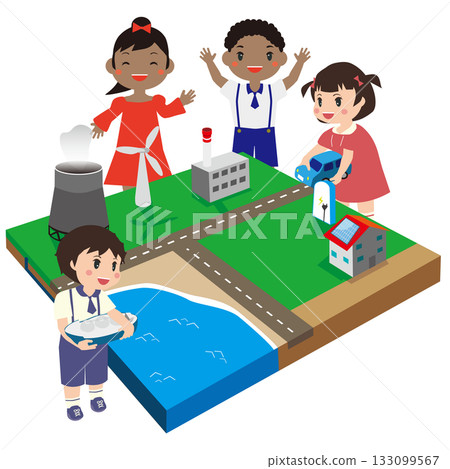 永續發展目標7：利用清潔能源創造新未來－旨在實現低碳社會的插圖 133099567