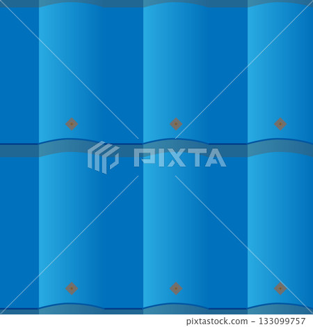 Background and textured of Seamless Concrete roof corner tiles blue color. Tile pattern with pins attached to the tile. 133099757
