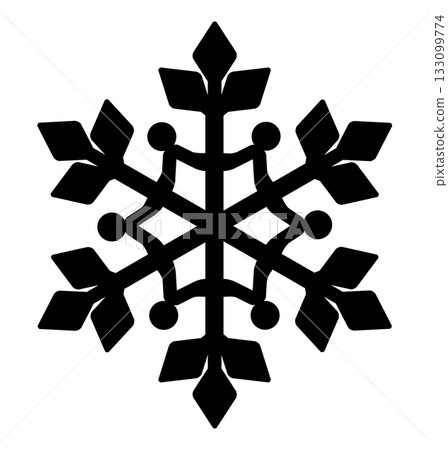 手繪雪花圖示插圖 手繪雪花圖示插圖 133099774
