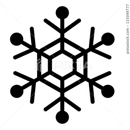 手繪雪花圖示插圖 133099777