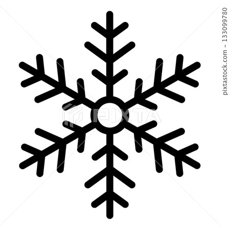 Snowflake hand drawn icon illustration 133099780