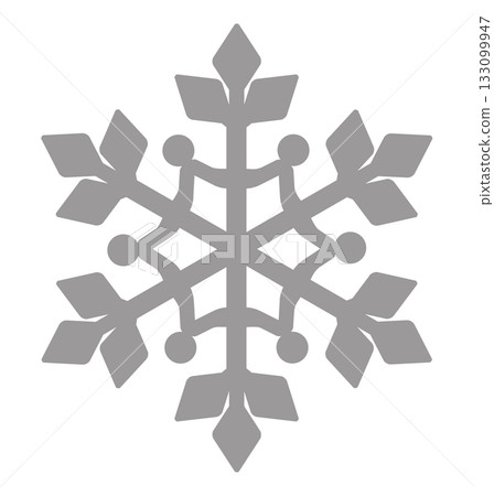 手繪雪花圖示插圖(銀色) 手繪雪花圖示插圖(銀色) 133099947