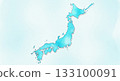 Watercolor Japan map background 133100091