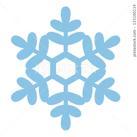 Snowflake hand-drawn icon illustration blue 133100114