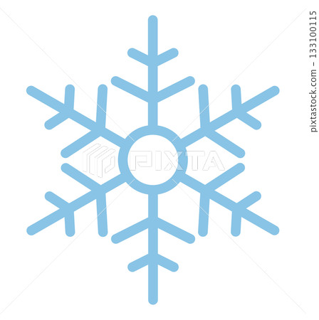 Snowflake hand-drawn icon illustration blue Snowflake hand-drawn icon illustration blue 133100115