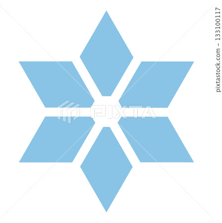 Snowflake hand-drawn icon illustration blue 133100117