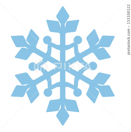 手繪雪花圖示插圖（藍色） 133100122