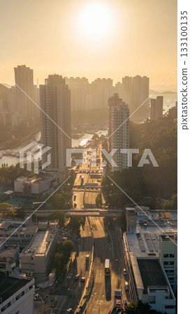 Nov 8 2025 Sunset Over Flyover on Wong Chuk Hang Road Nov 8 2025 Sunset Over Flyover on Wong Chuk Hang Road 133100135