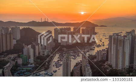 Nov 8 2025 Aberdeen and Ap Lei Chau Waterfront Urban Contrast 133100181