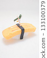 Mini Figure Standing on Tamago Nigiri Sushi Strapped 133100379