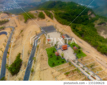 Buddhist temple on the mountain. 133100628