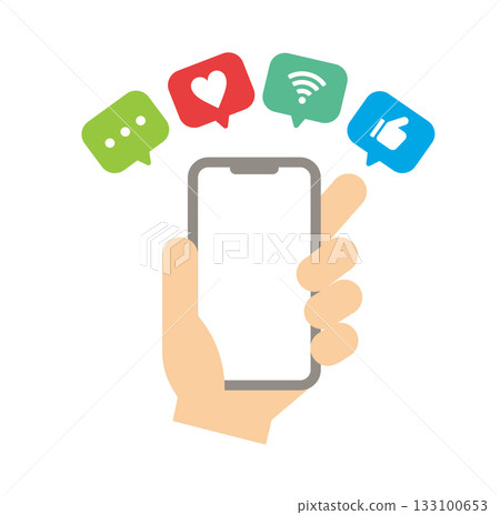 SNS icon illustration / vector 133100653