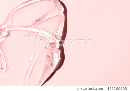 The texture of a moisturizing cosmetic gel or skin serum. Copy space The texture of a moisturizing cosmetic gel or skin serum. Copy space 133100690
