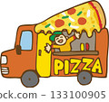 Pizza food truck 133100905