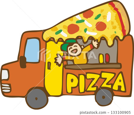 Pizza food truck 133100905