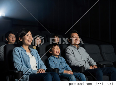 Family watching a movie 133100931