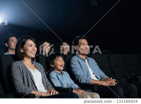 Family watching a movie 133100934