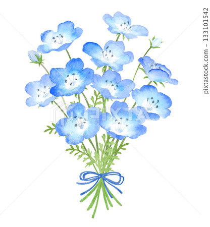 水彩迷你粉蝶花束 水彩迷你粉蝶花束 133101542