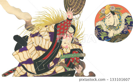 浮世繪插畫歌舞伎古仙屋之戰 133101607
