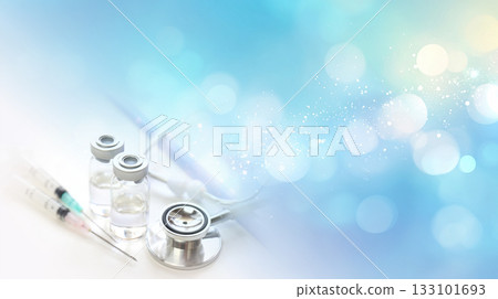 Medical and research concept: Medicines and abstract background 133101693