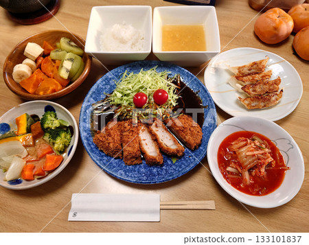 The "Miso-katsu" set / Nagoya's specialty miso cutlet, lunch set, set meal 133101837