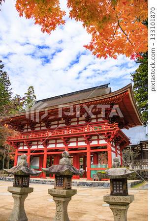 紅葉盛開的高野山 133101870