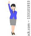 Female politician raising her right hand 133101933