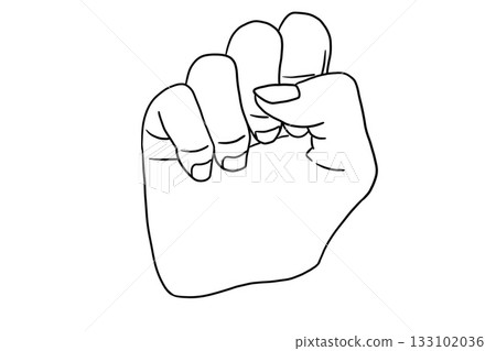 Illustration of a fisted right hand 133102036
