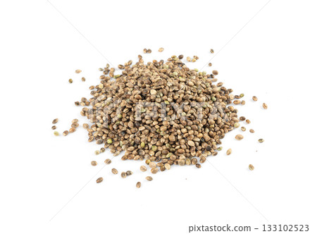 Hemp seeds, cannabis grains, marijuana kernels, oil hempseeds pile Hemp seeds, cannabis grains, marijuana kernels, oil hempseeds pile 133102523