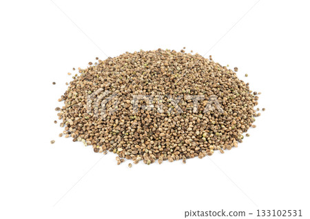 Hemp seeds, cannabis grains, marijuana kernels, oil hempseeds pile Hemp seeds, cannabis grains, marijuana kernels, oil hempseeds pile 133102531