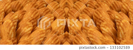Madeleines pattern, french tea cakes wallpaper, spongy texture cookies collage Madeleines pattern, french tea cakes wallpaper, spongy texture cookies collage 133102589