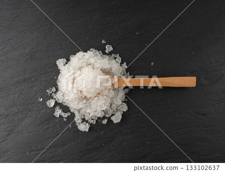 Dead sea salt pile, white crystals for body spa, sodium chloride similar to crushed ice, spa scrub Dead sea salt pile, white crystals for body spa, sodium chloride similar to crushed ice, spa scrub 133102637