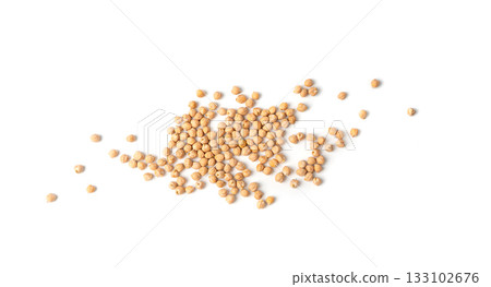 Chickpea, chick pea pile, dry Cicer arietinum fruits, raw Bengal gram legume, garbanzo beans Chickpea, chick pea pile, dry Cicer arietinum fruits, raw Bengal gram legume, garbanzo beans 133102676