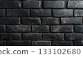 Deep black brick background material 133102680
