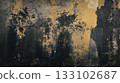 A grunge wall texture with a heavy and rough feel, blending black and brown 133102687