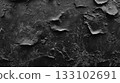 Texture of a black wall coated with tar with a rough texture 133102691