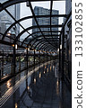 Osaka Umeda, twilight, rainy pedestrian deck 133102855