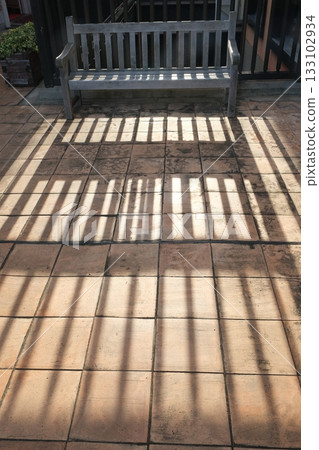 park bench and shadow 133102934