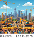 在施工現場工作的人 133103670