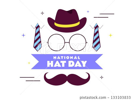 National Hat Day Vector Illustration Featuring January 15 To Celebrate The Diverse Range Of Hats From Around The World In a Flat Style Background 133103833