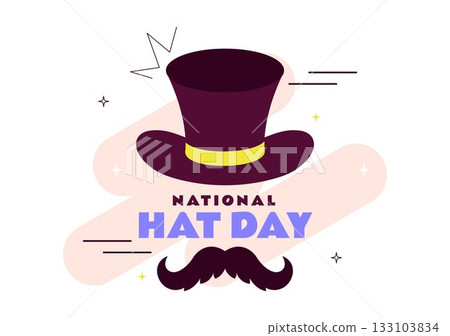National Hat Day Vector Illustration Featuring January 15 To Celebrate The Diverse Range Of Hats From Around The World In a Flat Style Background 133103834