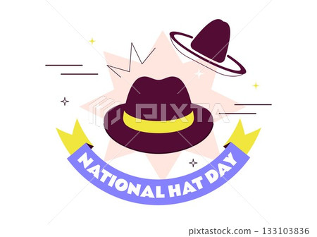 National Hat Day Vector Illustration Featuring January 15 To Celebrate The Diverse Range Of Hats From Around The World In a Flat Style Background 133103836