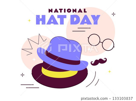 National Hat Day Vector Illustration Featuring January 15 To Celebrate The Diverse Range Of Hats From Around The World In a Flat Style Background 133103837