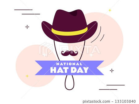 National Hat Day Vector Illustration Featuring January 15 To Celebrate The Diverse Range Of Hats From Around The World In a Flat Style Background 133103840