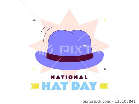 National Hat Day Vector Illustration Featuring January 15 To Celebrate The Diverse Range Of Hats From Around The World In a Flat Style Background 133103841