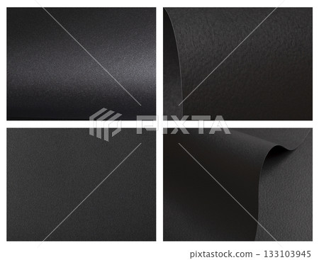 Black paper texture background with a dark, elegant surface. Premium material effect showing sheet, Black paper texture background with a dark, elegant surface. Premium material effect showing sheet, 133103945