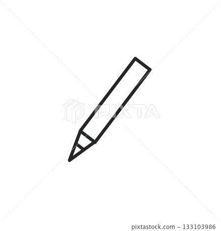 Simple pencil and pen icon 133103986