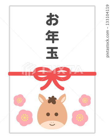New Year's present (plum blossom and horse) 133104119