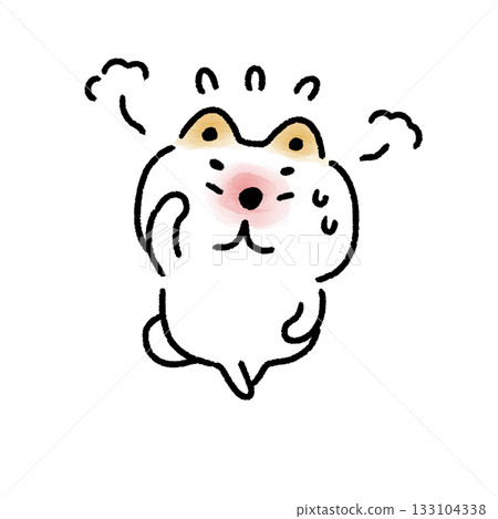 A white Shiba Inu that can't stop feeling embarrassed when he remembers A white Shiba Inu that can't stop feeling embarrassed when he remembers 133104338